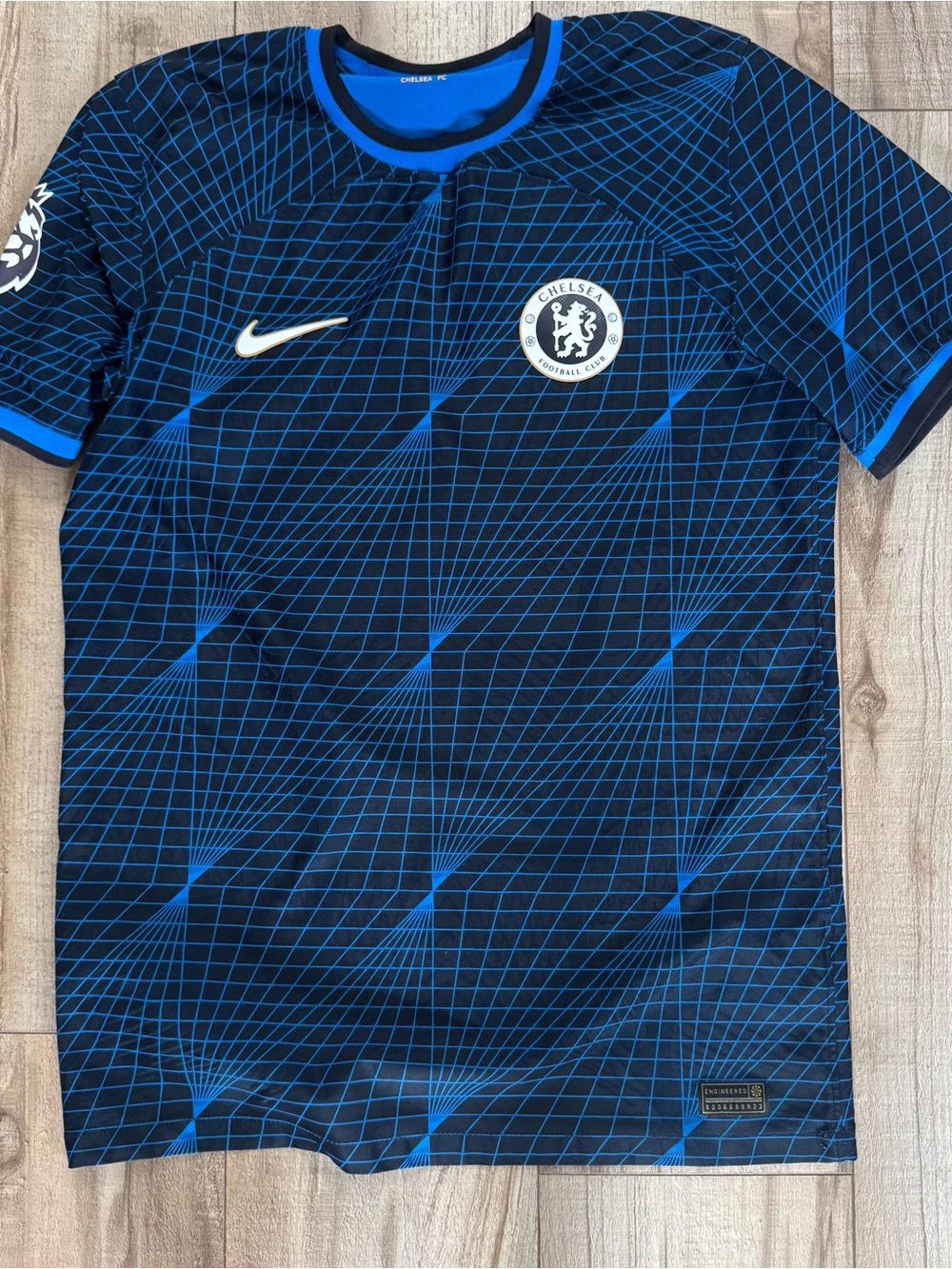 Nike Chelsea FC Black and Blue Grid Training Jersey